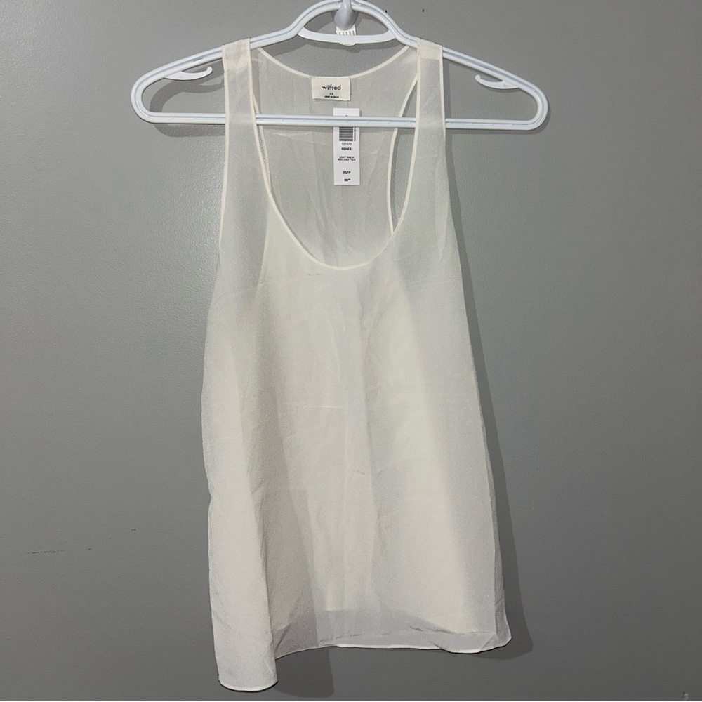 Aritzia Wilfred XS Renee Light Birch Top